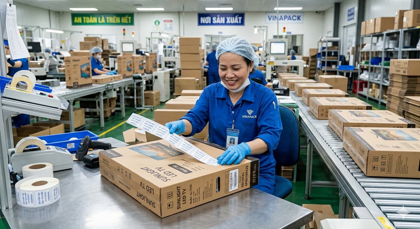 Công nhân Dán Tem Nhãn - Đóng Gói Sản Phẩm TPHCM Theo Ngày, Giờ, Nhận Khoán