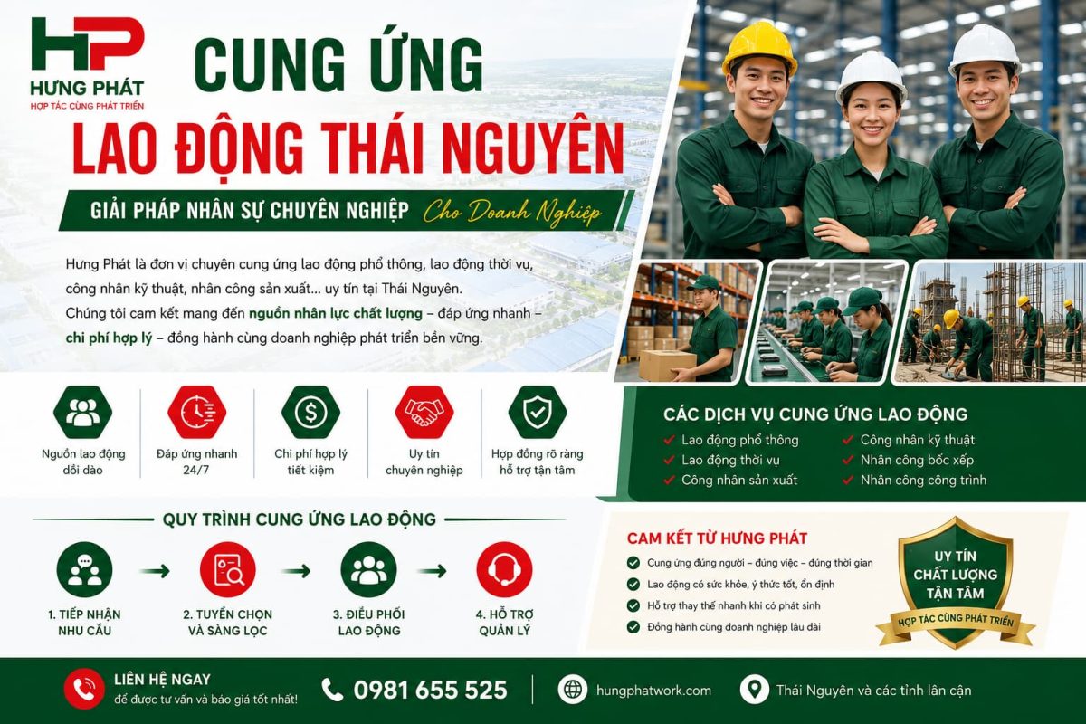Cung Ứng Lao Động Thái Nguyên, công nhân Tay Nghề Cao