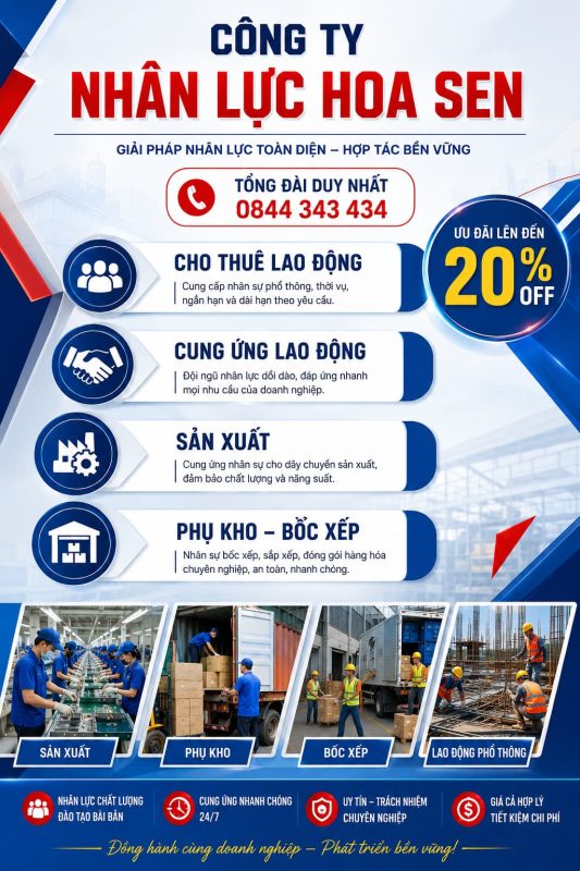 Giới thiệu Công ty Nhân Lực Hoa Sen banner
