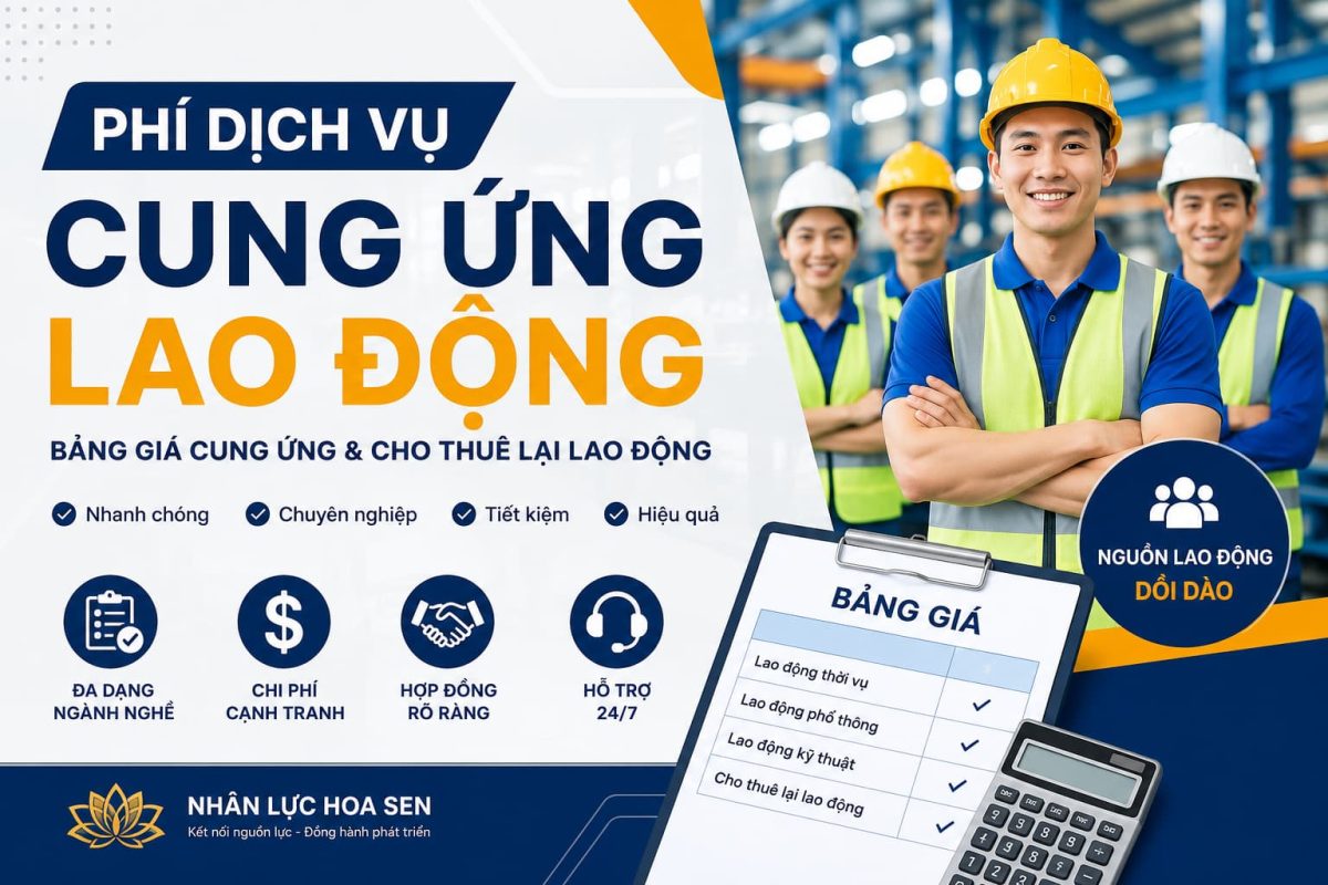 Phí Dịch Vụ Cung Ứng Lao Động - Bảng Giá Thuê Lại Lao Động Chi Tiết Phí Dịch Vụ Cung Ứng Lao Động - Bảng Giá Thuê Lại Lao Động Chi Tiết